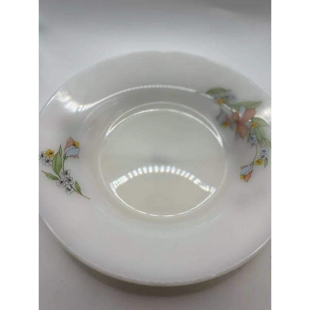 Vintage Dynasty Glassware Pitcher/2 Bowls 70’s 80’s Floral Romantic Cottagecore